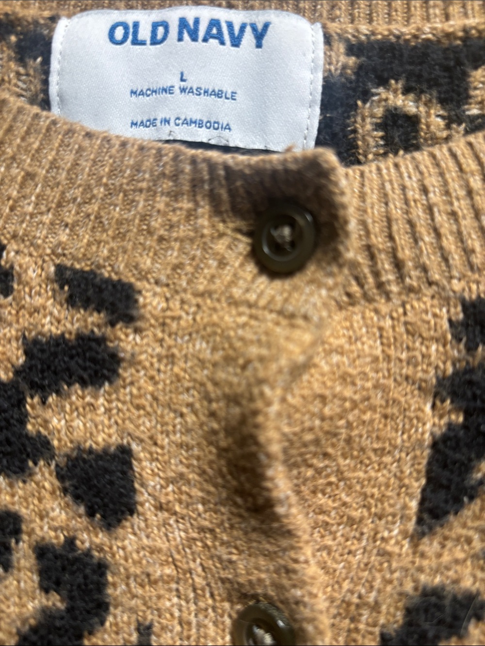 Old Navy Leopard Print Cardigan